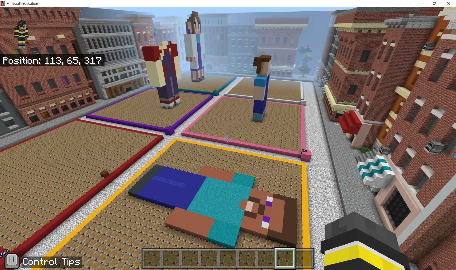 Scene from Minecraft Education