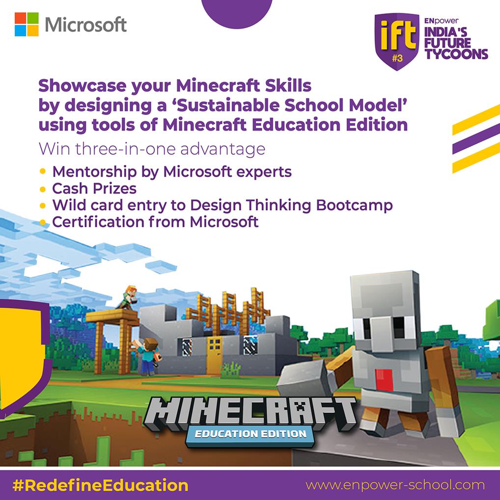 Students are invited to showcase their Minecraft skills by designing a Sustainable School Model