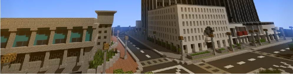 Atlanta city street in Mincraft