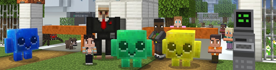 Data Bytes and other characters from the Minecraft Education cyber activities