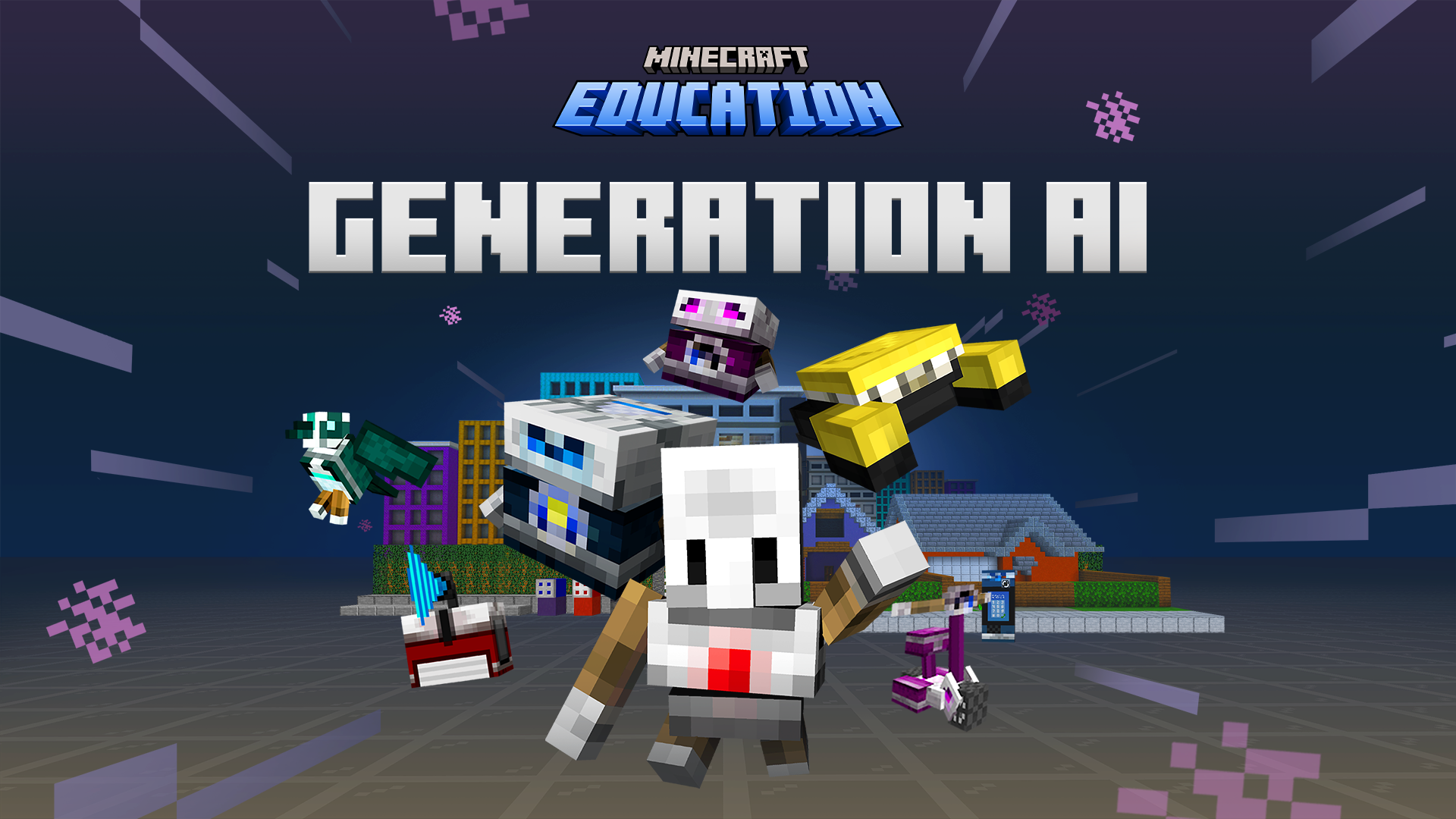 Minecraft Generation AI splash art