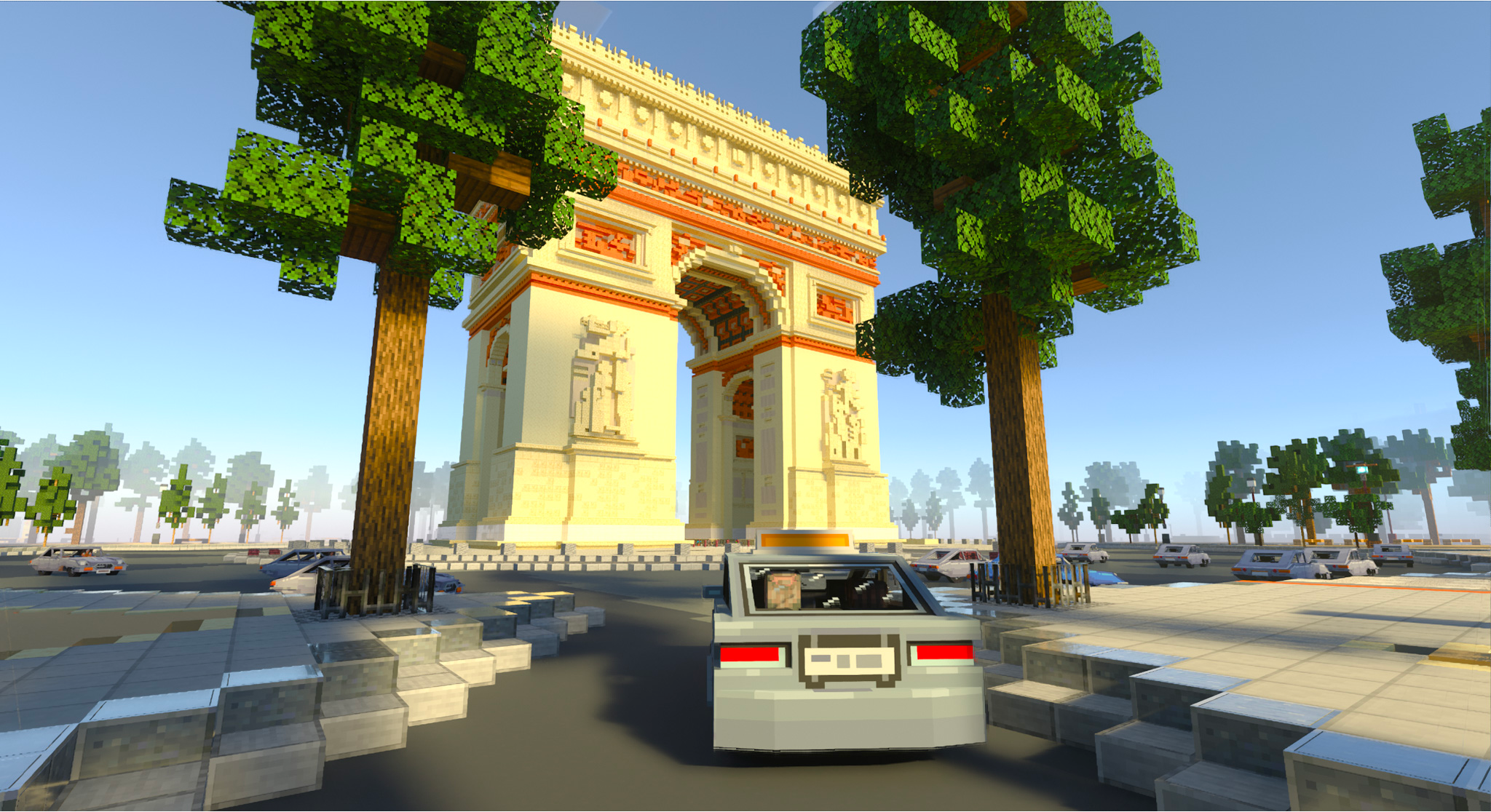 Arc de Triomphe recreated in Minecraft