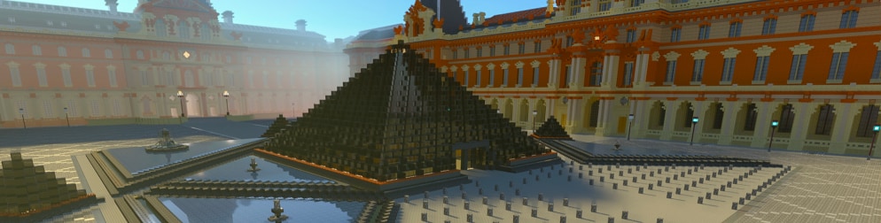 The Louvre recreated in Minecraft