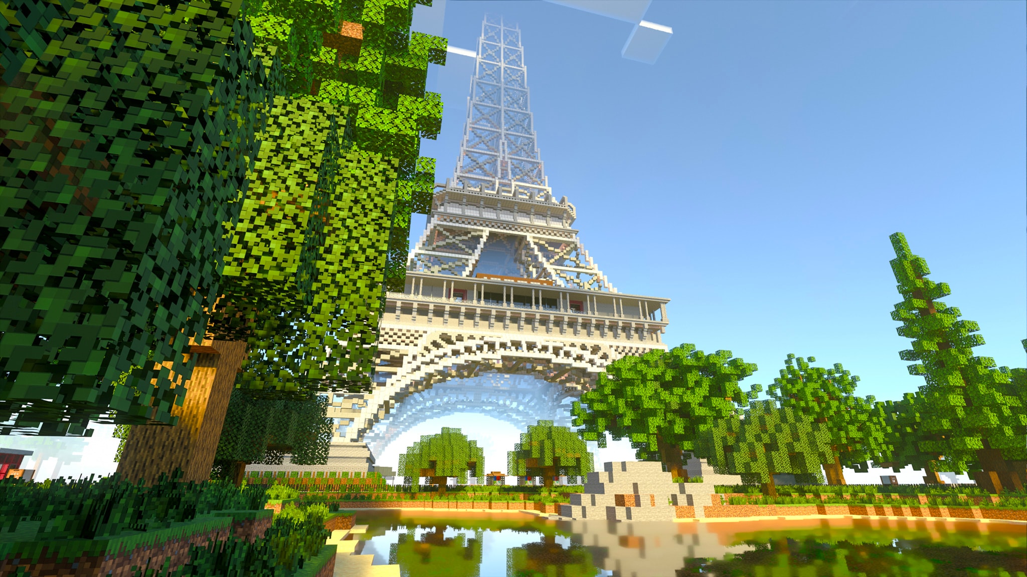 Eifel Tower recreated in Minecraft