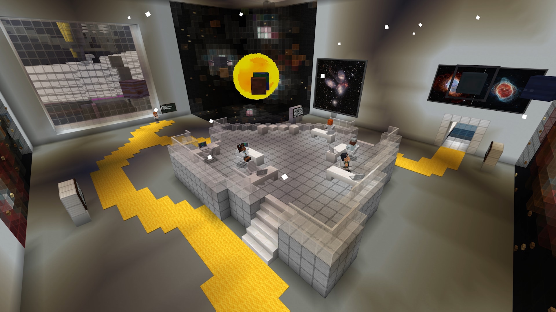 An astronomy lab recreated in Minecraft. 