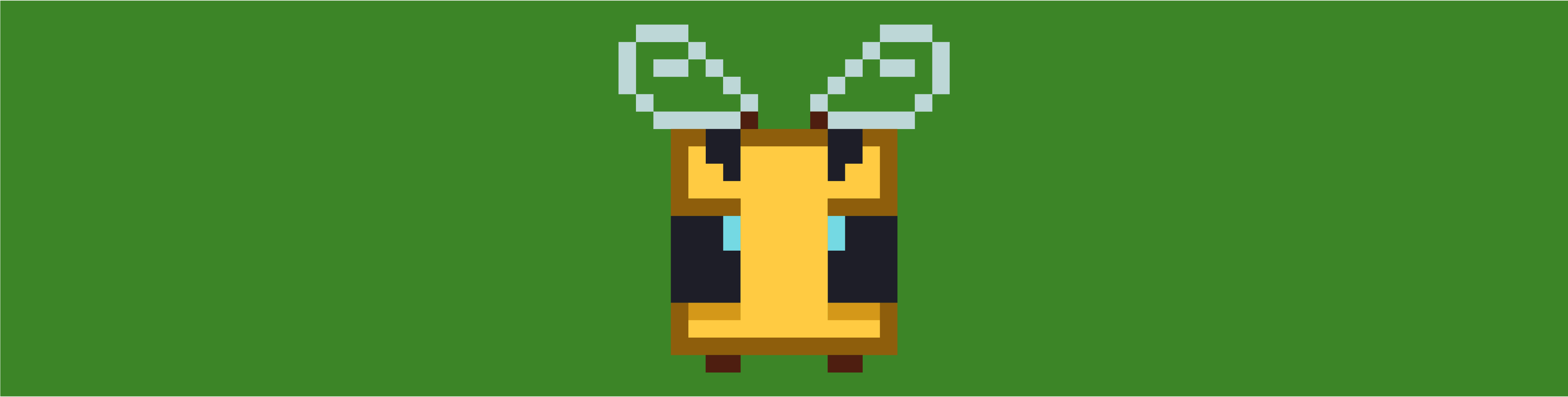 a bee from the game Minecraft