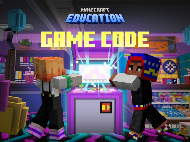 Minecraft character learning on arcade